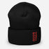 Baseball &God Crimson Cuffed Beanie